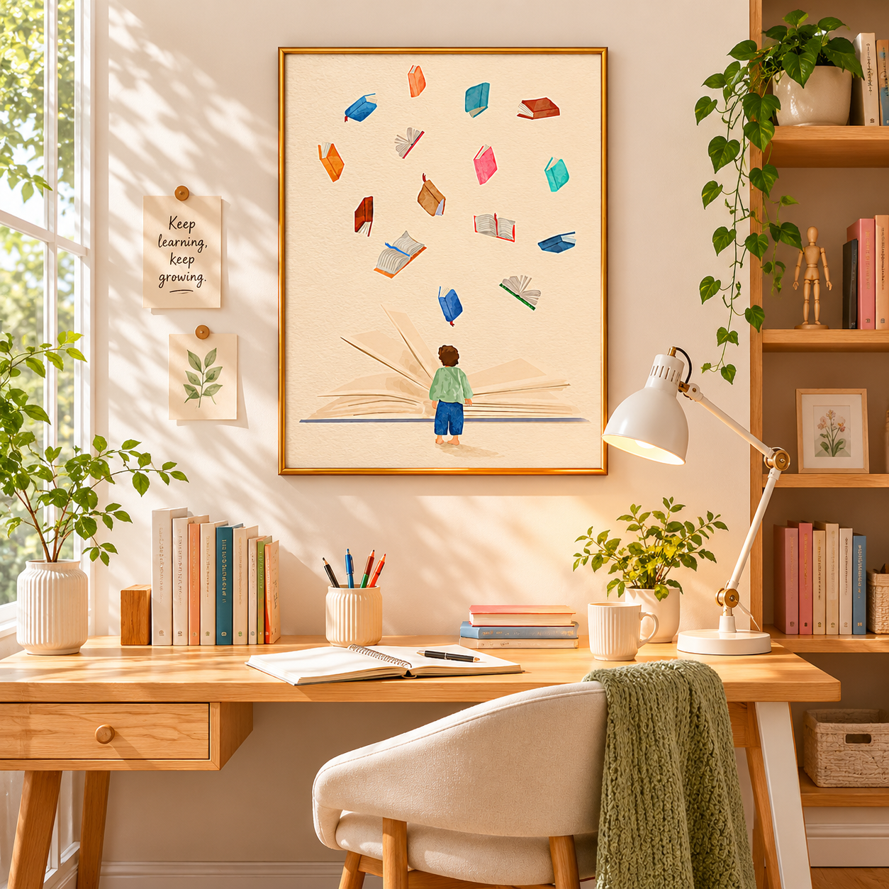 Magical Reading World Poster – Inspirational Book Lover Wall Art