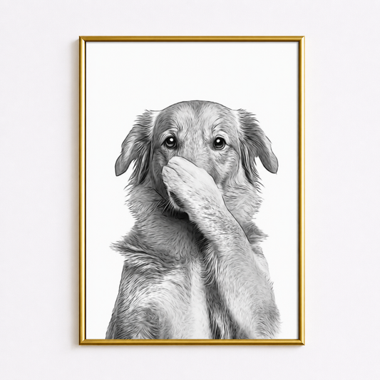 Funny Dog Bathroom Poster – “That Smell” Wall Art