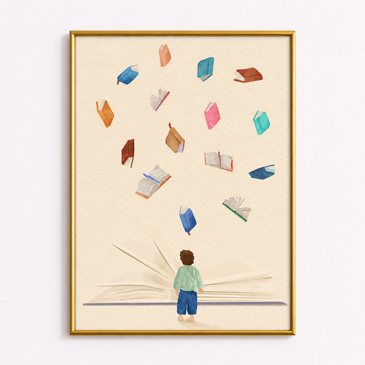 Magical Reading World Poster – Inspirational Book Lover Wall Art