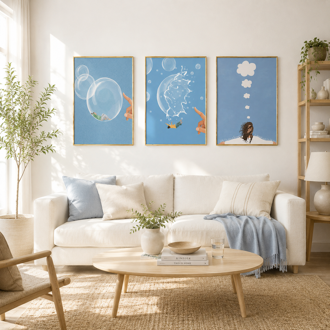 Bubble of Peace Poster – Minimalist Mental Wellness Wall Art
