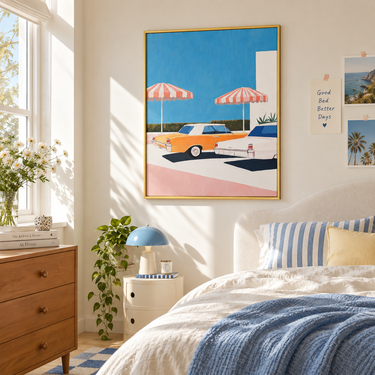 Retro Summer Drive Vintage Car Poster