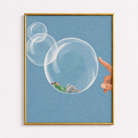 Bubble of Peace Poster – Minimalist Mental Wellness Wall Art