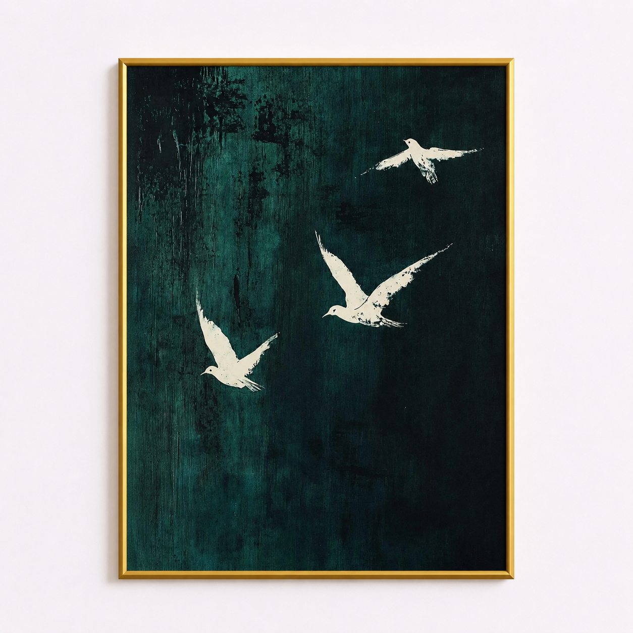 Silent Flight Poster – Minimalist Birds Wall Art