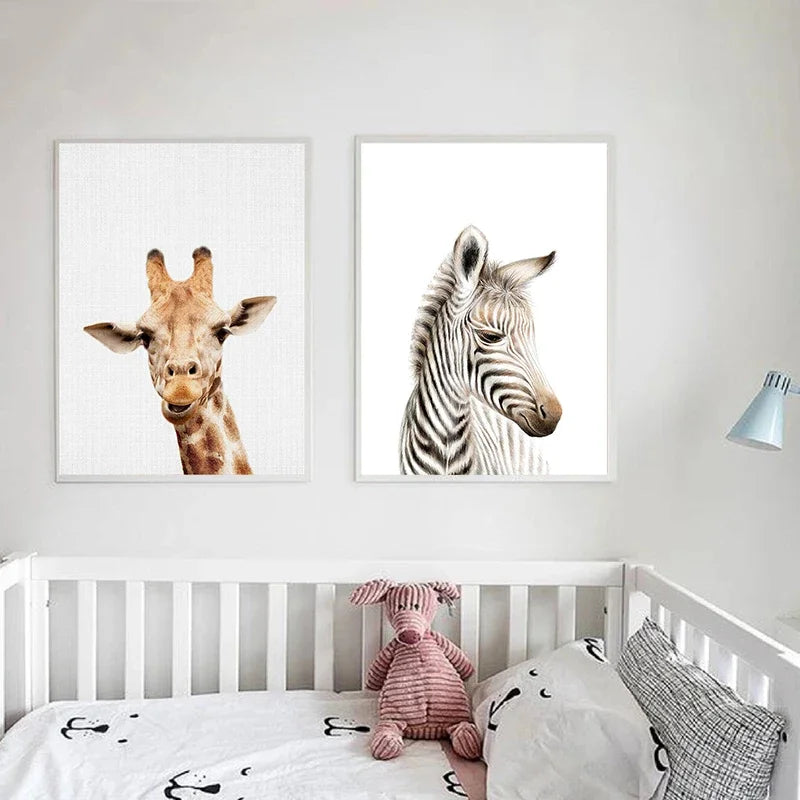Baby Giraffe Poster – Minimalist Safari Nursery Wall Art