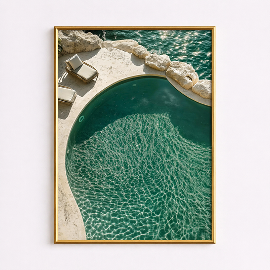 Emerald Escape – Coastal Pool Poster