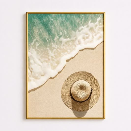 Barefoot Calm – Minimal Beach Poster
