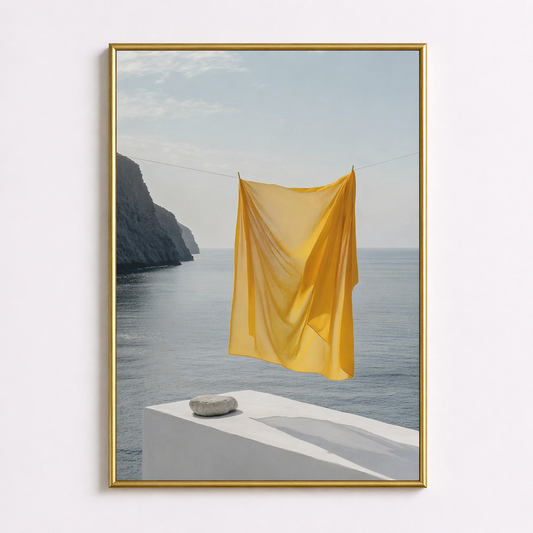 Golden Drift – Minimal Coastal Poster