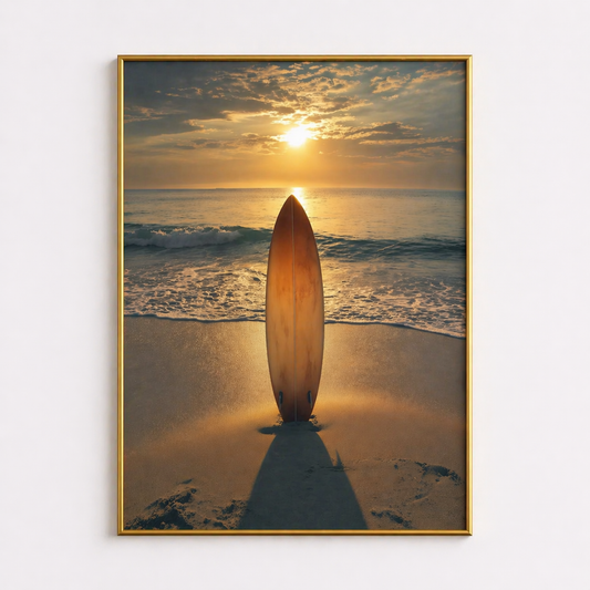 Chasing Sun – Sunset Surf Poster