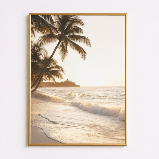 Golden Shore – Tropical Sunset Poster
