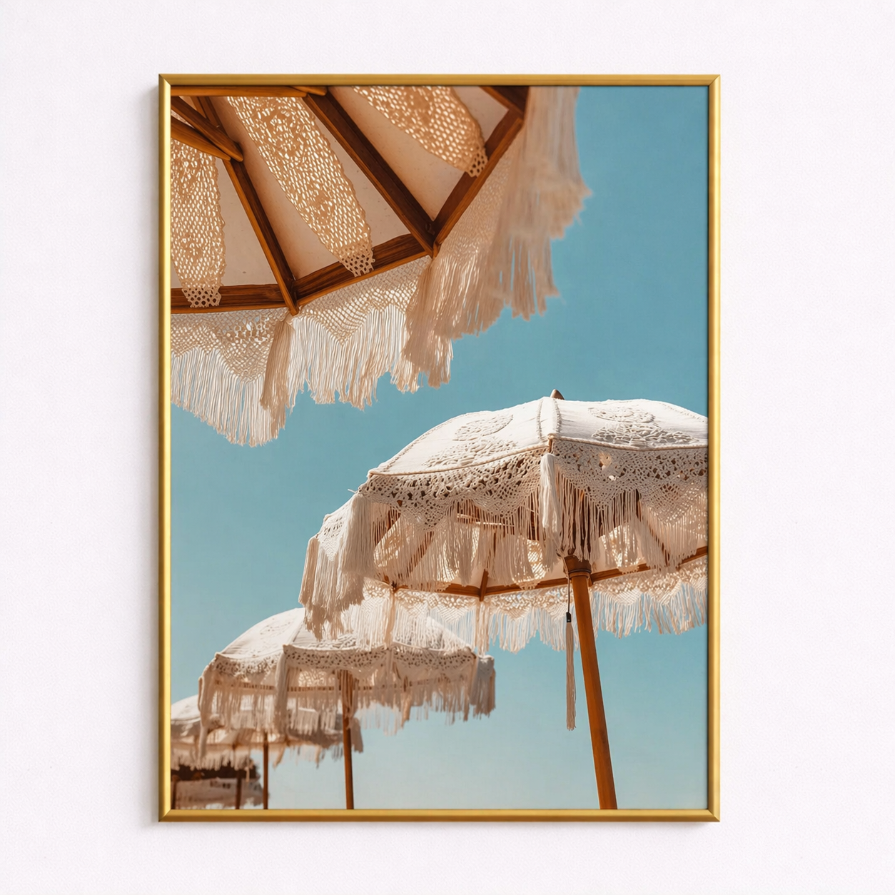 Breezy Shade – Boho Beach Umbrella Poster
