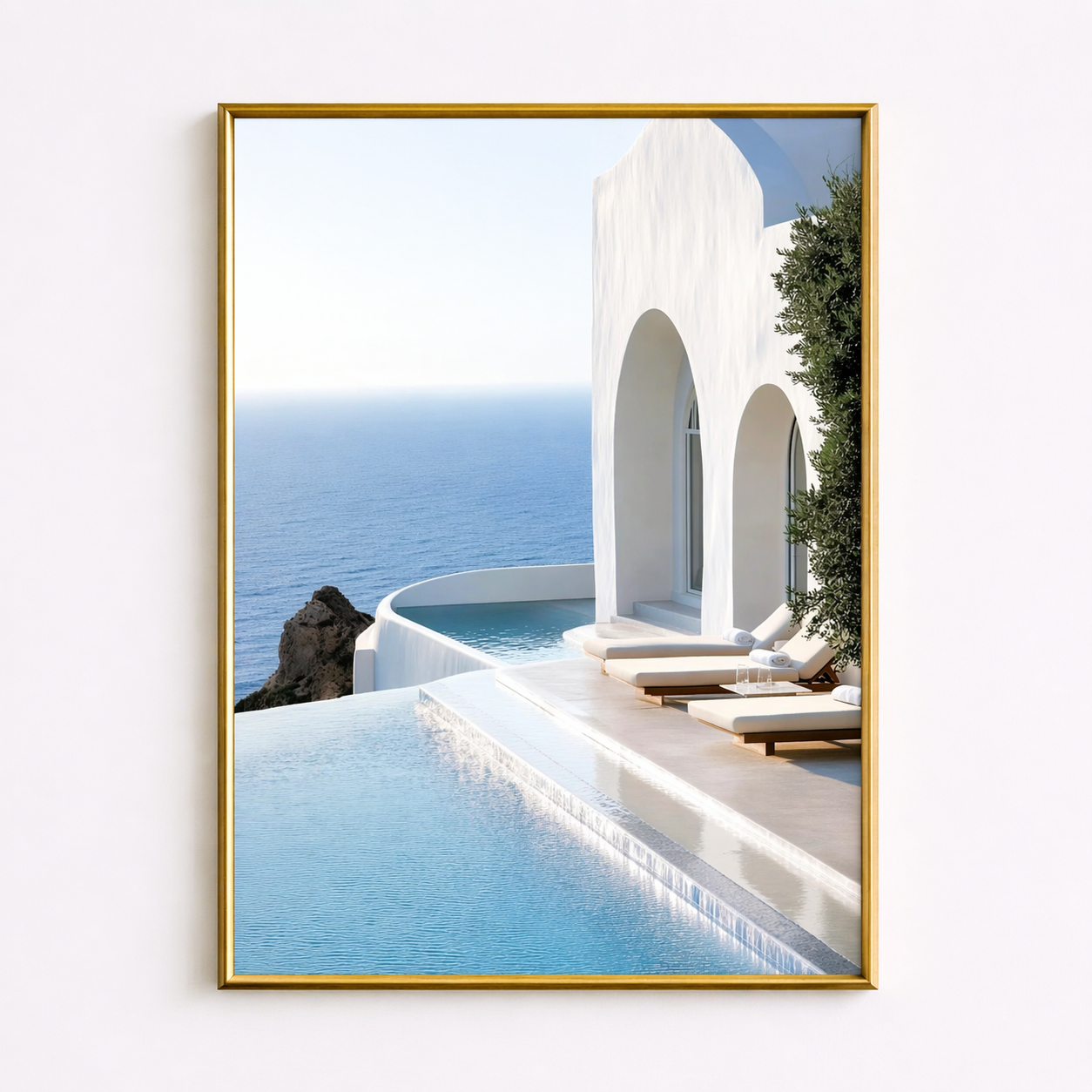 Azure Escape – Luxury Coastal Villa Poster