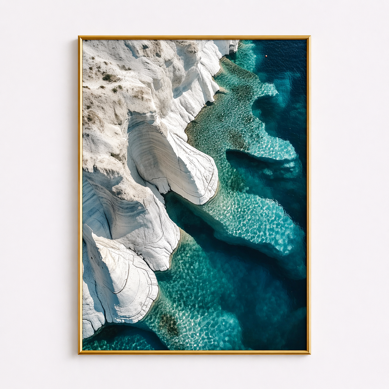 Turquoise Escape – Mediterranean Cliff Poster