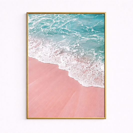 Soft Waves – Pastel Beach Poster